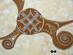Элемент декоративной глиняной отделки стен
